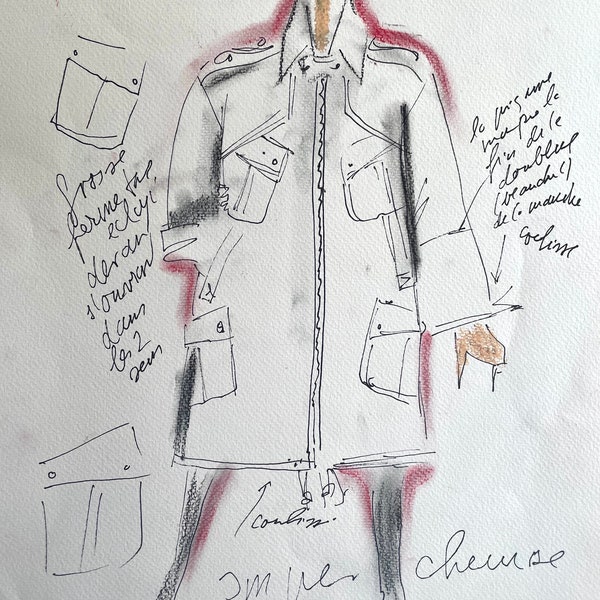 Karl Lagerfeld for Chanel, Coco Forever, Sketch, Pastel, Heavy paper