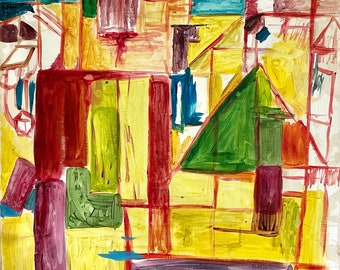 Hans Hofmann, German-American, 1880-1966, stretched canvas, vintage, signed Hans Hofmann