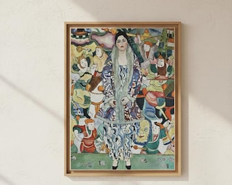 Cuadro al óleo de Klimt pintado a mano, retrato Art Nouveau