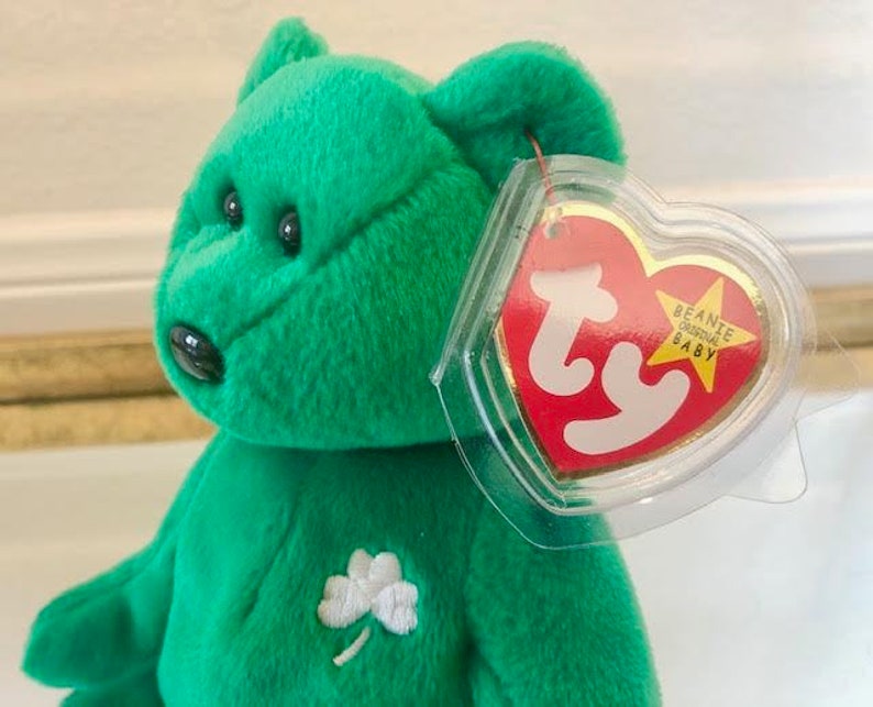 TY Beanie Baby 'ERIN' the Bear rare/ Retired Small Etsy