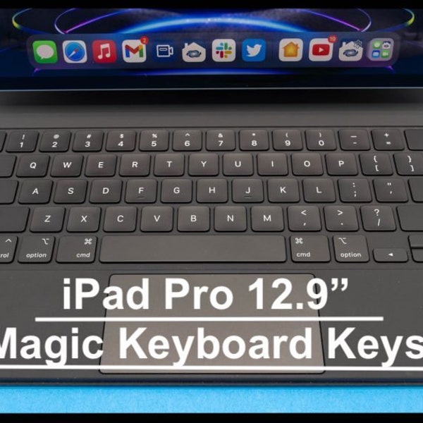 Touches du clavier magique pour iPad Pro 12,9 pouces (3e, 4e, 5e ou 6e génération) Noir