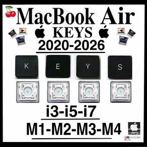 Apple MacBook Air Tastatur Tasten + Clip: 2020-2026 Alle Modelle i3-i5-i7-M1-M2-M3-M4