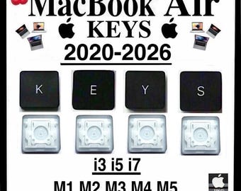 Apple MacBook Air Keyboard Keys + Clip: 2020-2026 All Models I3-i5