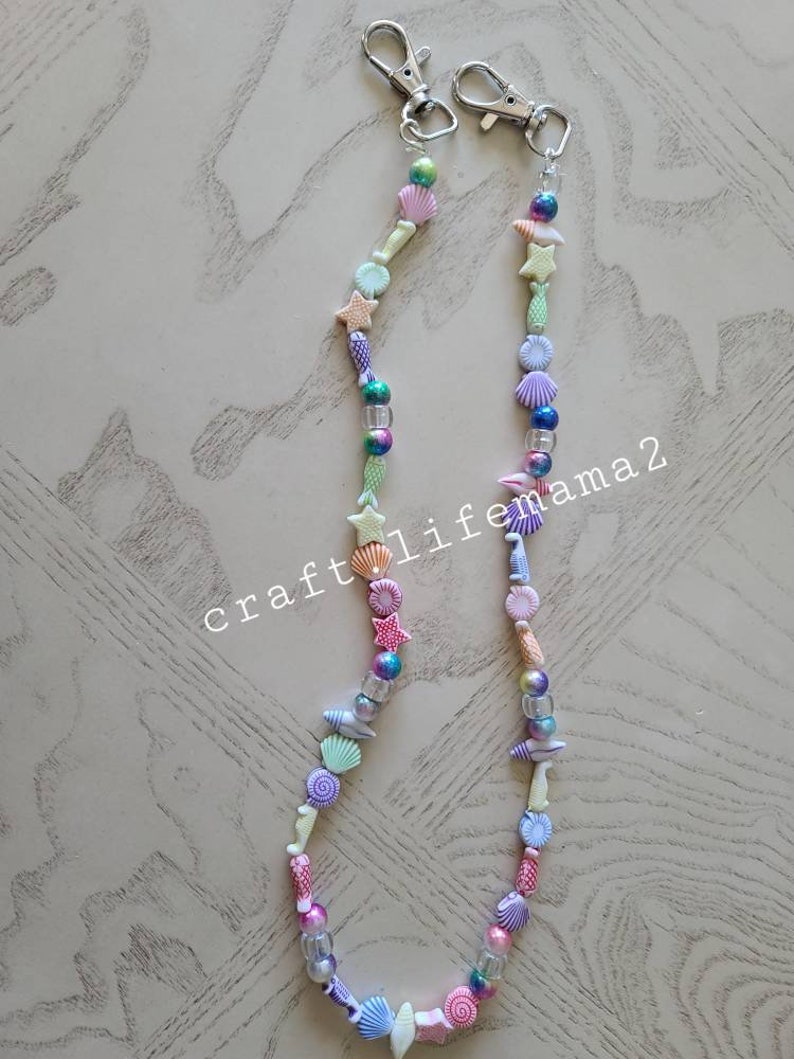 Seashell Mask Saver kids beaded necklace
