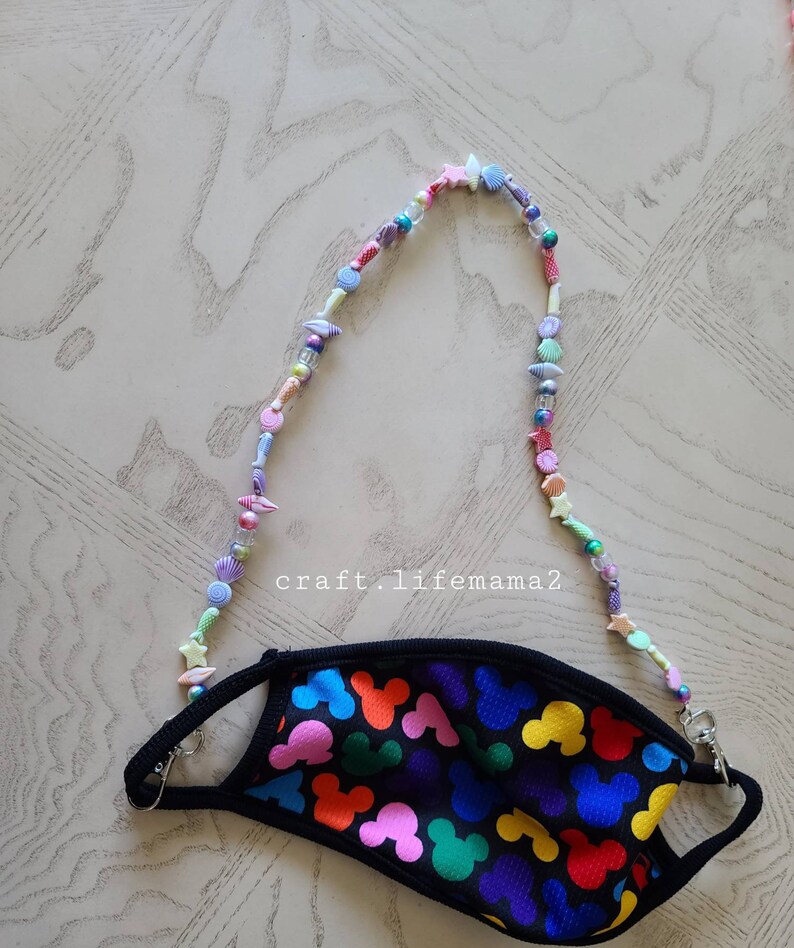 Seashell Mask Saver kids beaded necklace