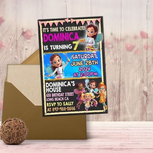 Invito di compleanno per il Butter Bean's Cafe, invito per il Butter Bean's Cafe, file digitale, invito digitale, stampabile