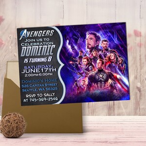 Invito di compleanno per supereroi, invito per biglietti d'invito per supereroi, invito per supereroi, file digitale, invito digitale, stampabile