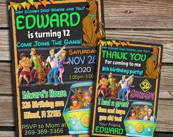 Scooby Doo Invites Etsy