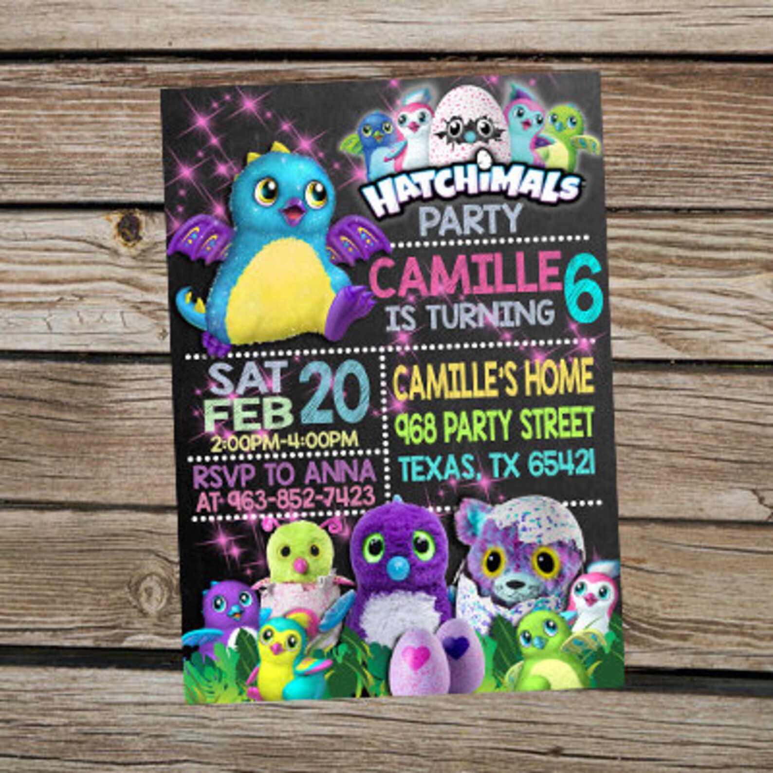 Hatchimals Invitation Hatchimals Birthday Invitation - Etsy