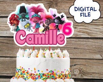 Trolls Birthday Cake Etsy