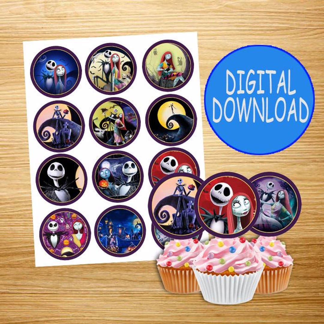 instant-cupcake-toppers-instant-digital-download-different-character-printables-the-nightmare-before-christmas-cupcake-toppers-etsy for Free Printable Nightmare Before Christmas Cupcake Toppers INSTANT Cupcake Toppers | Instant DIGITAL Download | Different Character | Printables | the Nightmare Before Christmas Cupcake Toppers - Etsy for Free Printable Nightmare Before Christmas Cupcake Toppers