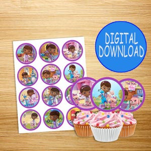 INSTANT Cupcake Toppers | Instant DIGITAL Download | different character | printables | Doc Mcstuffins Cupcake Toppers |