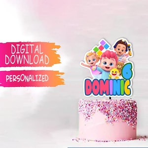 Bebefinn Personalized DIGITAL file Cake Topper - Bebefinn Themed Digital Printable File - digital file ONLY - You Print