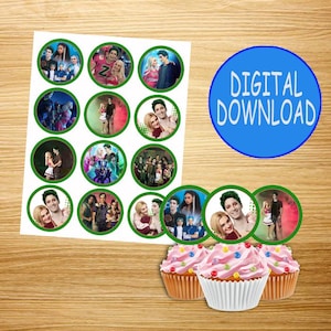 INSTANT Zombies Cupcake Toppers | Instant DIGITAL Download | different character | printables | Zombies Cupcake Toppers |