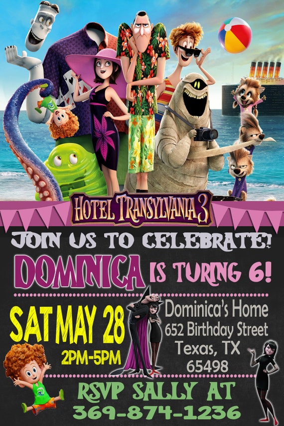 Hotel Transylvania Birthday Invitation, Hotel Transylvania Invitation, Hotel Transylvania Invitation, Digital invitation, Printable