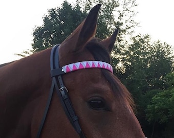 Bespoke browbands for horses (three colours)