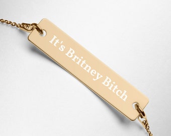 It's Britney Bitch The Office Bar Chain Bracelet Michael Scott Quote