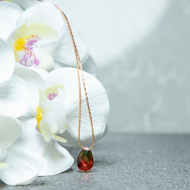 Ruby Necklace Gold Ruby Necklace July Birthstone Necklace Gemstone Necklace Pendant Healing Crystal Necklace Delicate Necklace