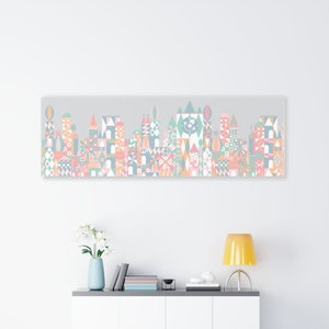 Small World - Panorama Canvas - Pastel Series