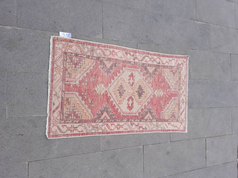 2/'5x4/'7 ft free shipping Oushak rug,vintage oushak rug,turkish rug,pastel oushak rug persian rug distressed rug,pirimitive rug