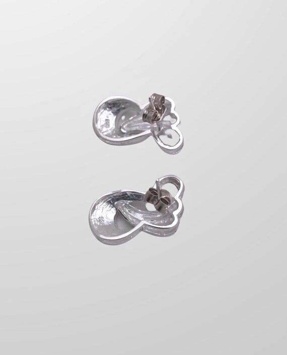 Sterling Silver Blue Lab Opal Inlay Doorknocker E… - image 4