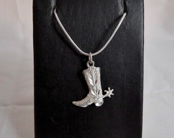 COWBOY BOOT NECKLACE / 925 STERLING SILVER [30%OFF]