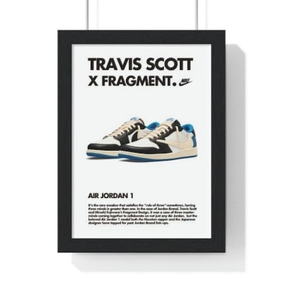 Cactus Jack Travis Scott Air Jordan 1 Sneaker Poster Canvas - REVER LAVIE