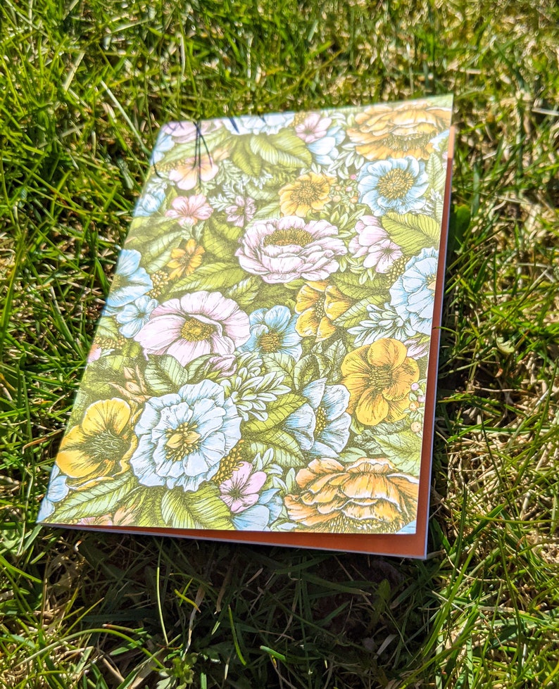 Floral patterned Notebook handmade zdjęcie 1