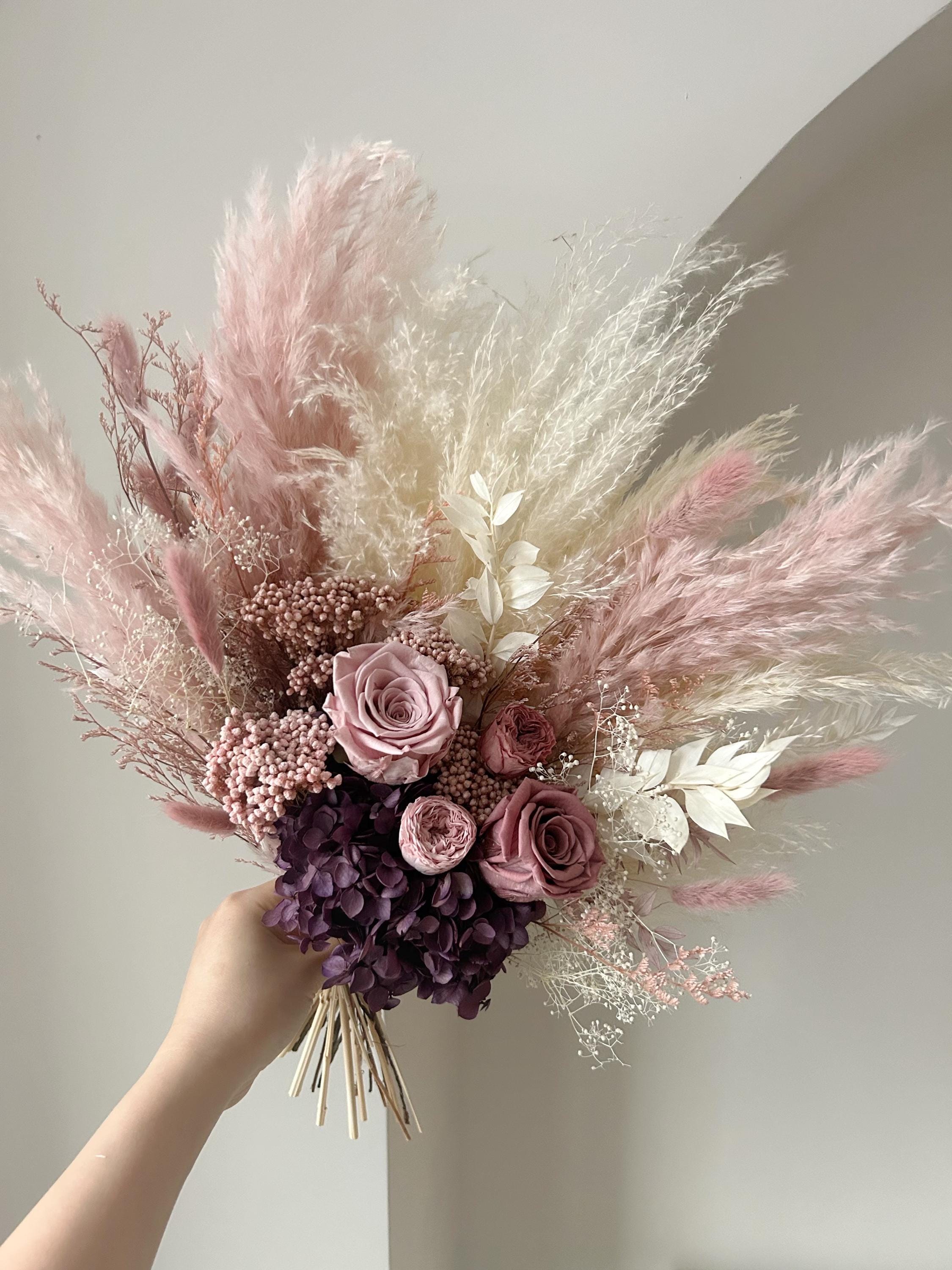 Carmine Blush Dried Bridal Bouquet