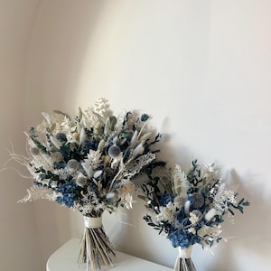 Bridal Bouquet - Pacific | Blue Wedding Flowers  | Boho |  Fall wedding｜Dried Flowers｜Elopement｜Nature Inspired｜Handmade｜Idyllic Bouquet