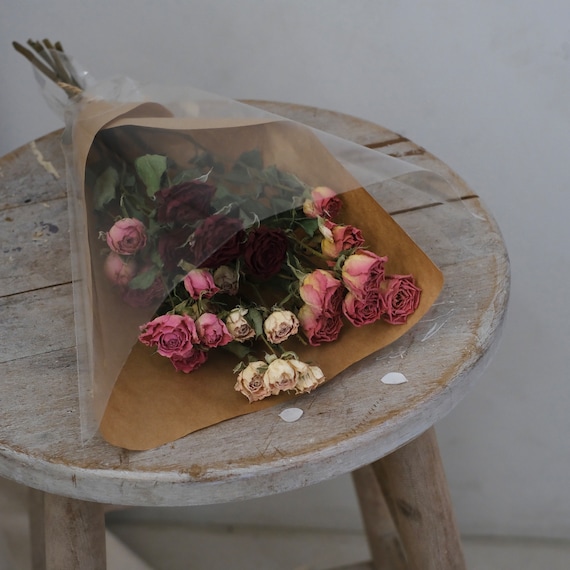 Dried Spray Roses mixed Colours Mini Roses Natural Dried Roses Dried  Flowers Dried Roses 