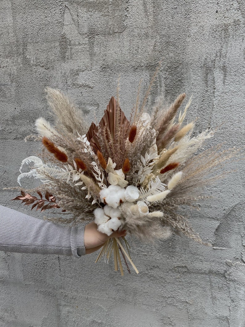 Terracotta Bridal bouquet Wedding bouquet Boho wedding Dried flower bouquetRusticDecorDried FlowersVintageNature Inspired Bridal bouquet