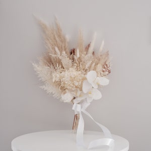 Bridal Bouquet - Orchids |  Boho wedding | Dried flower bouquet｜Rustic｜Decor｜Dried Flowers｜Vintage｜Nature Inspired｜Handmade|