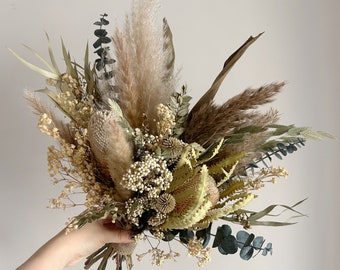 Bridal bouquet - Breeze | Wedding bouquet | Boho | Dried flower bouquet| Summer wedding｜Dried Flowers｜Vintage｜Nature Inspired｜Handmade｜