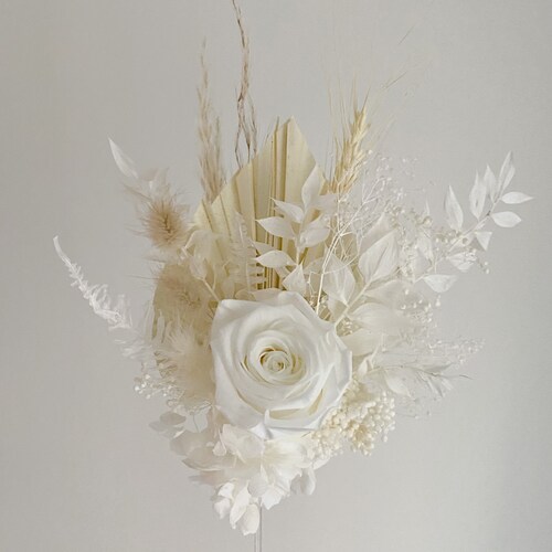 Dried Flower Cake Topper White Flower Cake Topper Blanche Etsy