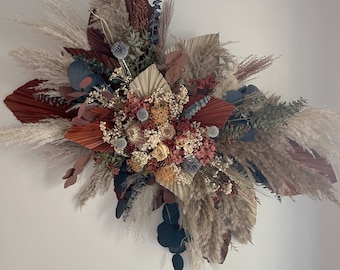 Quicksand arch arrangement/arch swags - Boho wedding |Wedding arch flowers/Pampas arch arrangement｜Home Decor｜Seasonal Decor｜Handmade｜Rustic