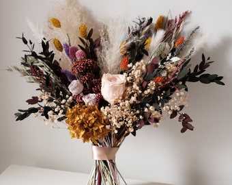 Bridal Bouquet-Rainbow | Bridal Bouquet | Dried flower bouquet | Boho Wedding | Dried Flowers | Preserved Flowers | Wedding Flowers