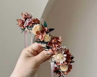 Hermosa flower crown | Dried flower Crown | Wedding flower crown | Boho flower crown