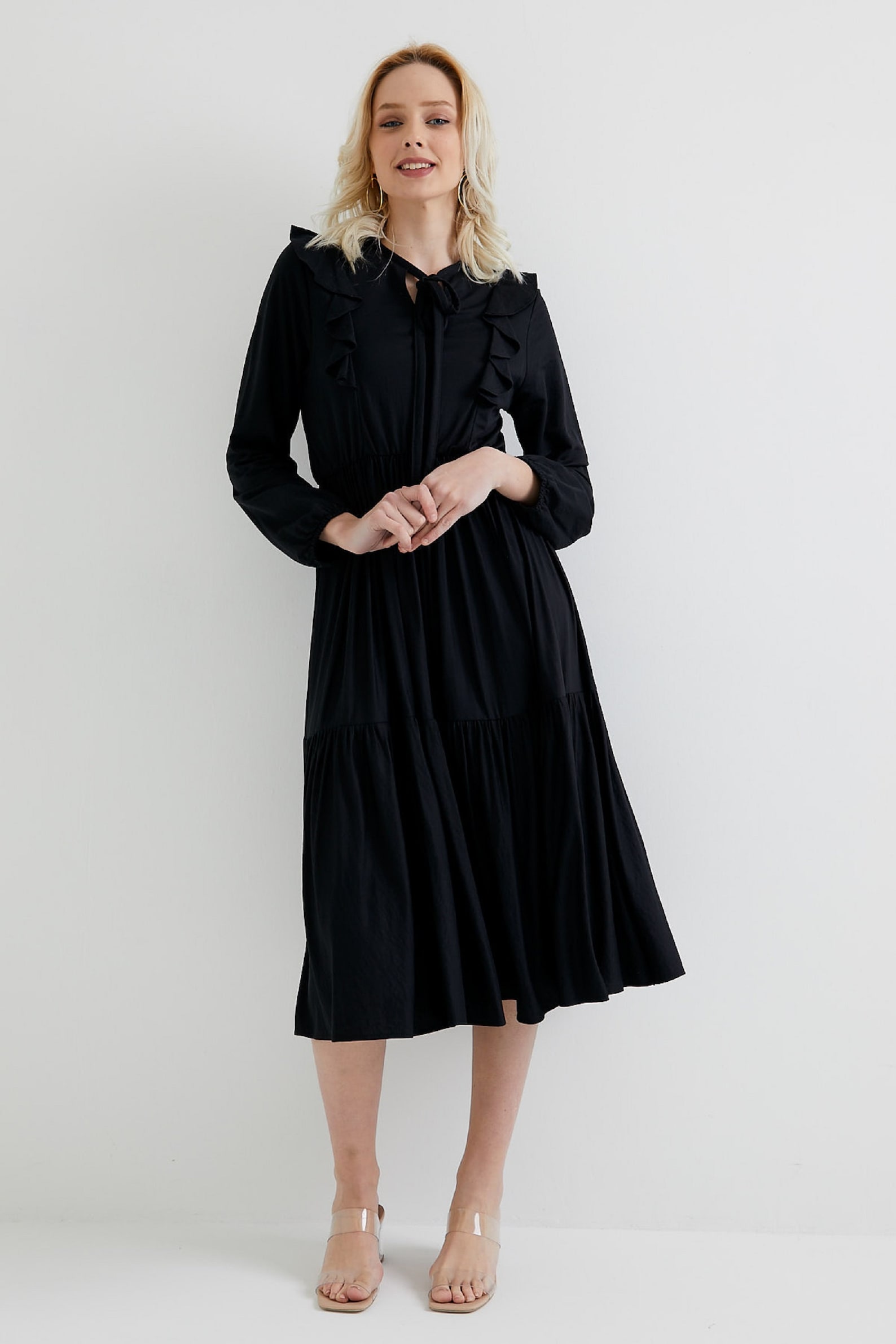 Womens Black Dress Black dress Long Black Dress Midi Etsy