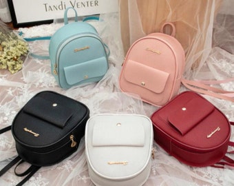 Teenager Girls Small Backpack Female Lingge Leather Backpack Purse Women Mini School Bags Cute Funny Backpack For Girl Backpacks Aliexpress