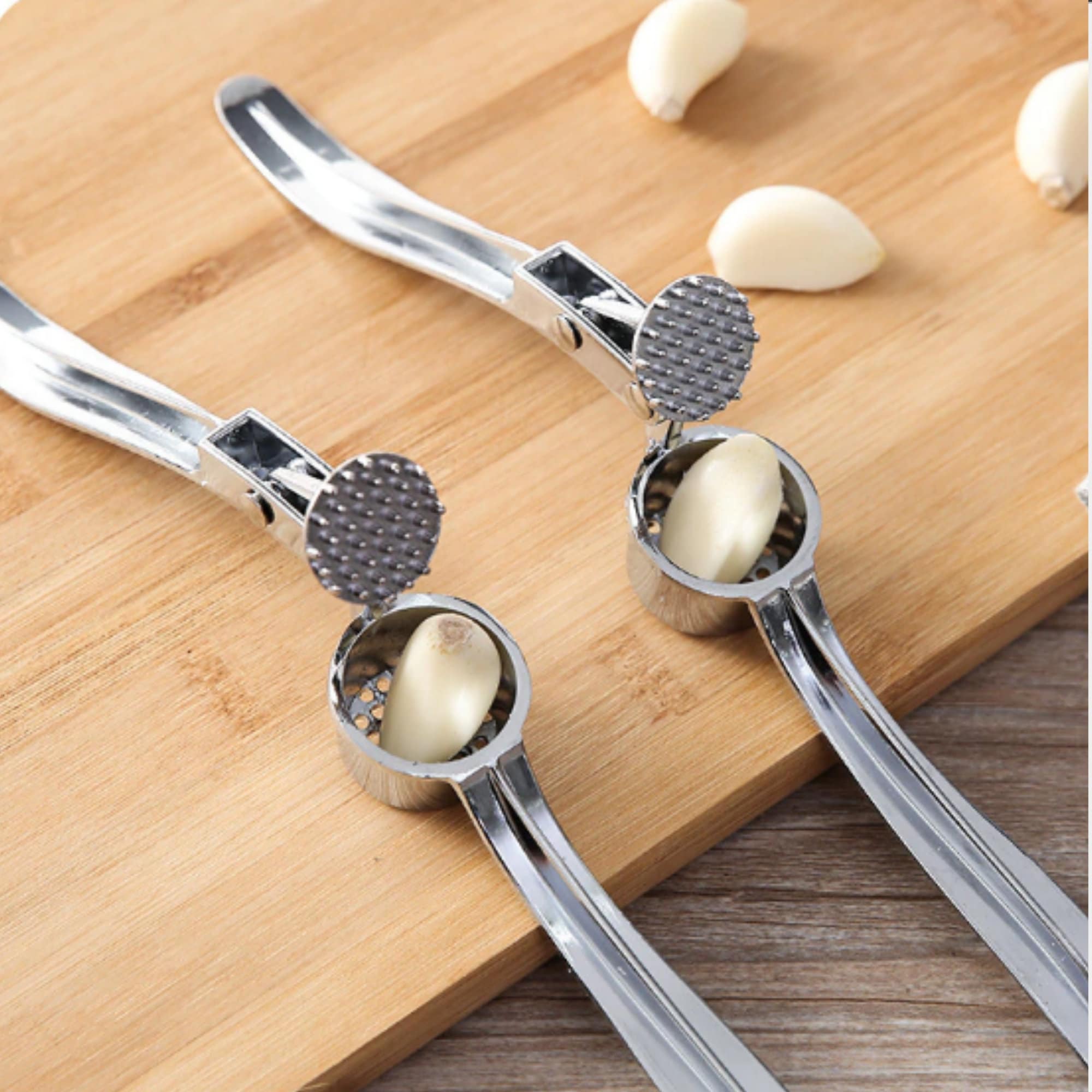 Stainless Steel Garlic Press Crusher Etsy