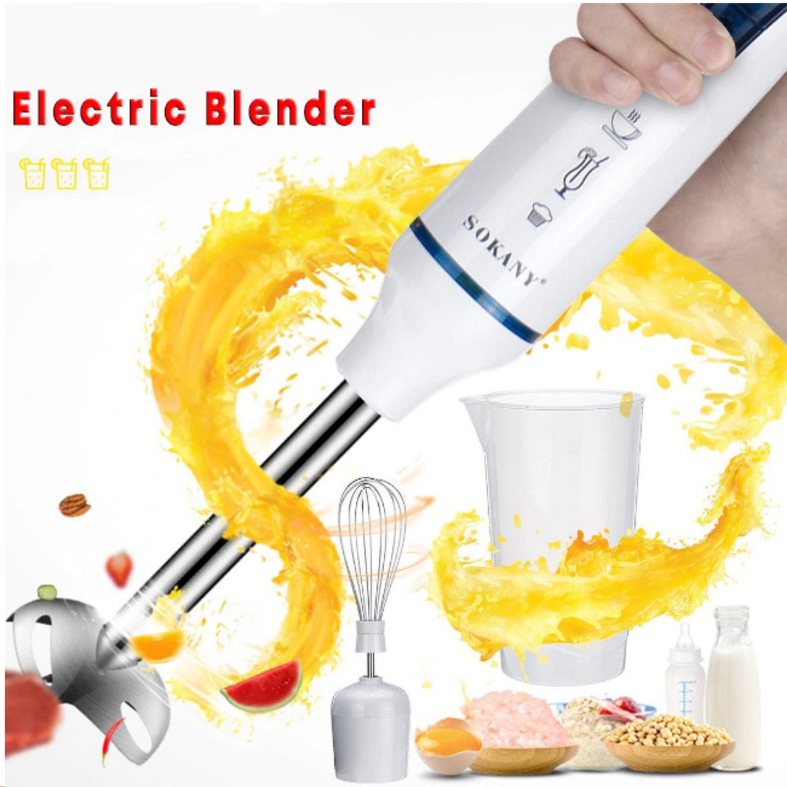 3 IN 1 Electric Hand Blenders Handheld Mixture Eggs Blenders Etsy