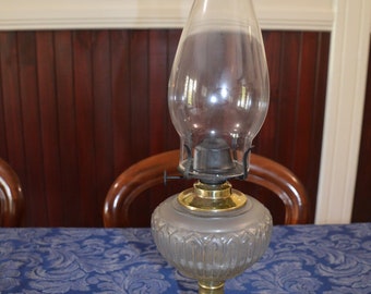 An Art Nouveau Alloy Based Oil Lamp