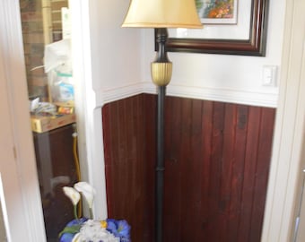 A Painted Jacobean Oak Standard/Floor Lamp