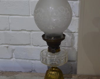 An Ornate Lions Mask Base Hinks Oil Duplex Lamp