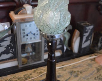 A Art Deco Brown Bakelite Table Lamp