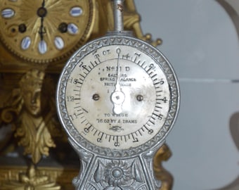 Art Nouveau Salter Spring Balance Scales, British Made Apothecary Postal Weighing Tool