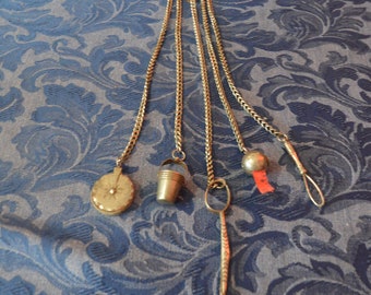 A Victorian Era Brass Chatelaine