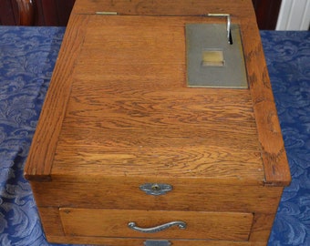 A Rare Pre 1900 Timber Cased National Cash Register