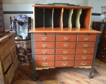 A Solid 1930's Art Deco Era Australian Silky Oak Storage/Filing Desk